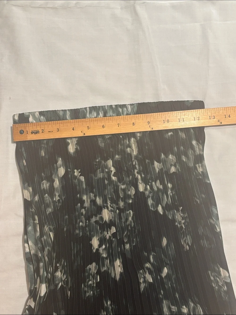 Scotch & Soda Black Pleated Midi Skirt with Teal & White Floral Print